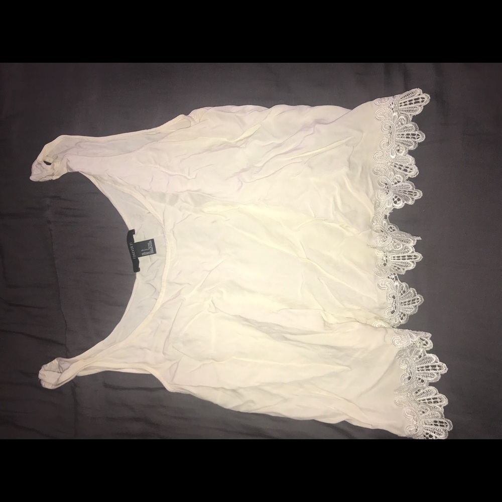 Forever 21 cream flower tank
